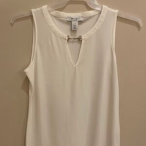 WHBM Outlet - White Sleeveless Top - Size Small